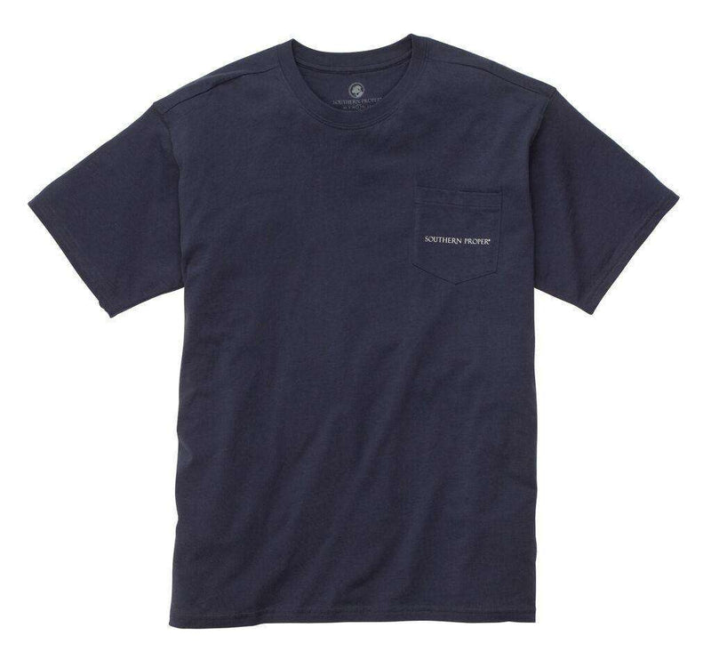 Our Roots Tee in Navy by Southern Proper - Country Club Prep