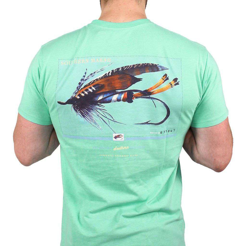 Outfitter Series Collection Lure One Tee in Bimini Green by Southern Marsh - Country Club Prep
