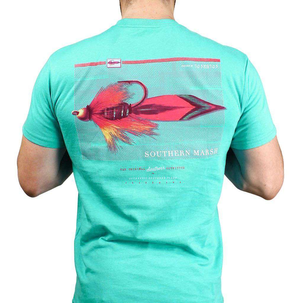 Outfitter Series Collection Lure Three Tee in Jockey Green by Southern Marsh - Country Club Prep