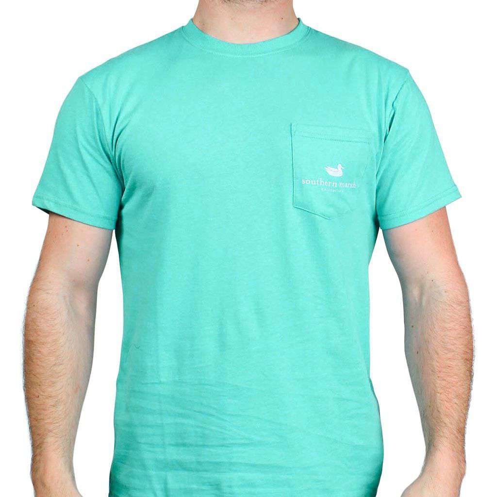 Outfitter Series Collection Lure Three Tee in Jockey Green by Southern Marsh - Country Club Prep