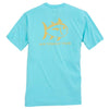 Outlined Skipjack T-Shirt in Crystal Blue by Southern Tide - Country Club Prep