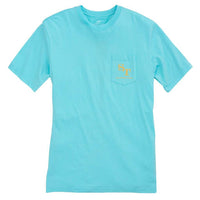 Outlined Skipjack T-Shirt in Crystal Blue by Southern Tide - Country Club Prep