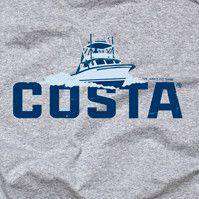 Pacific Boat Short Sleeve Tee in Grey by Costa Del Mar - Country Club Prep
