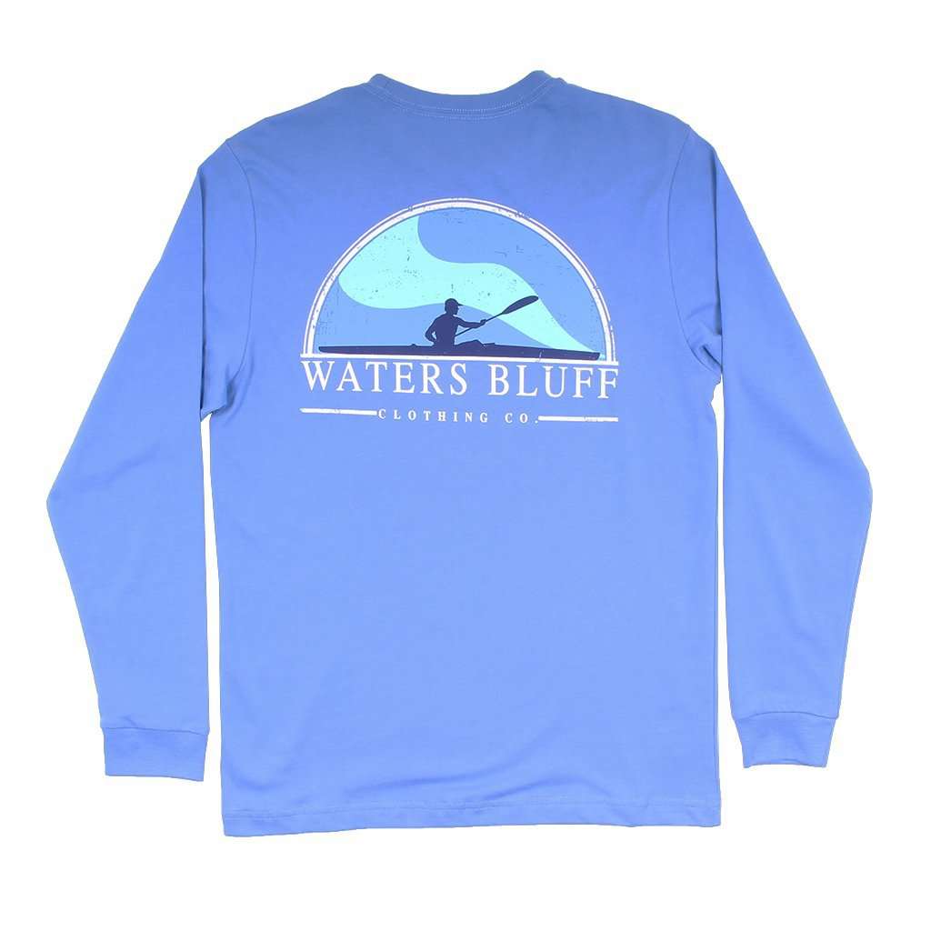 Paddler Long Sleeve Tee in Mystic Blue by Waters Bluff - Country Club Prep