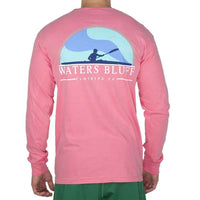 Paddler Long Sleeve Tee Shirt in Crunchberry by Waters Bluff - Country Club Prep
