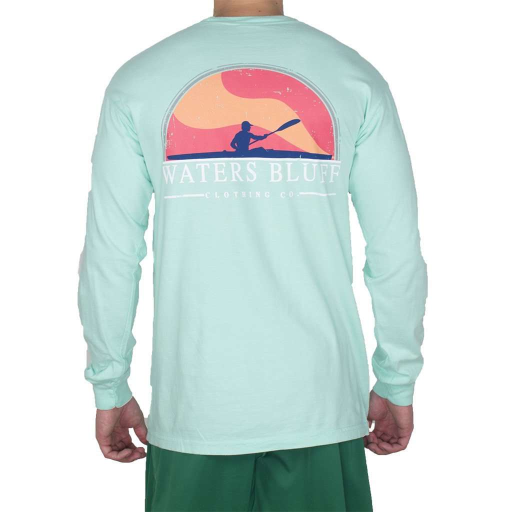 Paddler Long Sleeve Tee Shirt in Island Reef by Waters Bluff - Country Club Prep