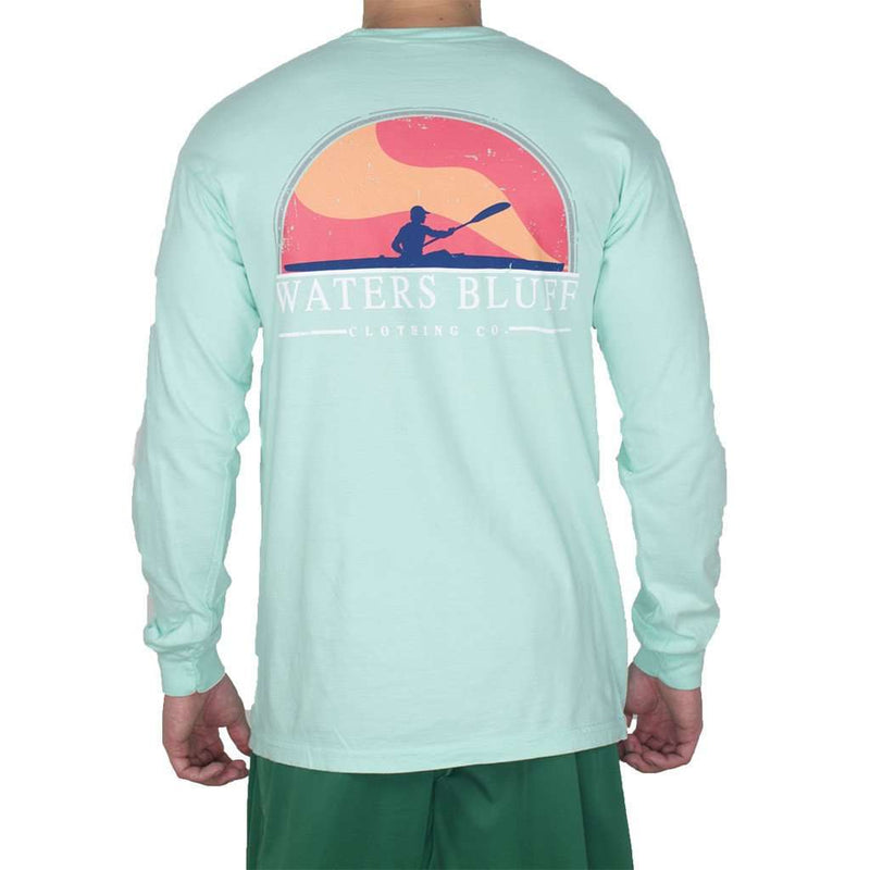 Paddler Long Sleeve Tee Shirt in Island Reef by Waters Bluff - Country Club Prep