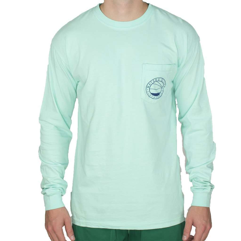 Paddler Long Sleeve Tee Shirt in Island Reef by Waters Bluff - Country Club Prep