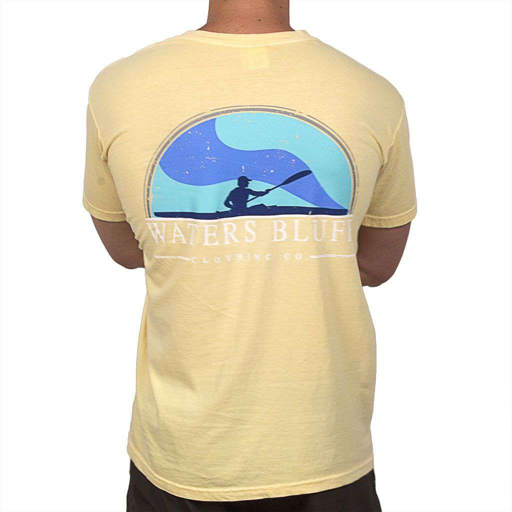 Paddler Tee Shirt in Butter Yellow by Waters Bluff - Country Club Prep