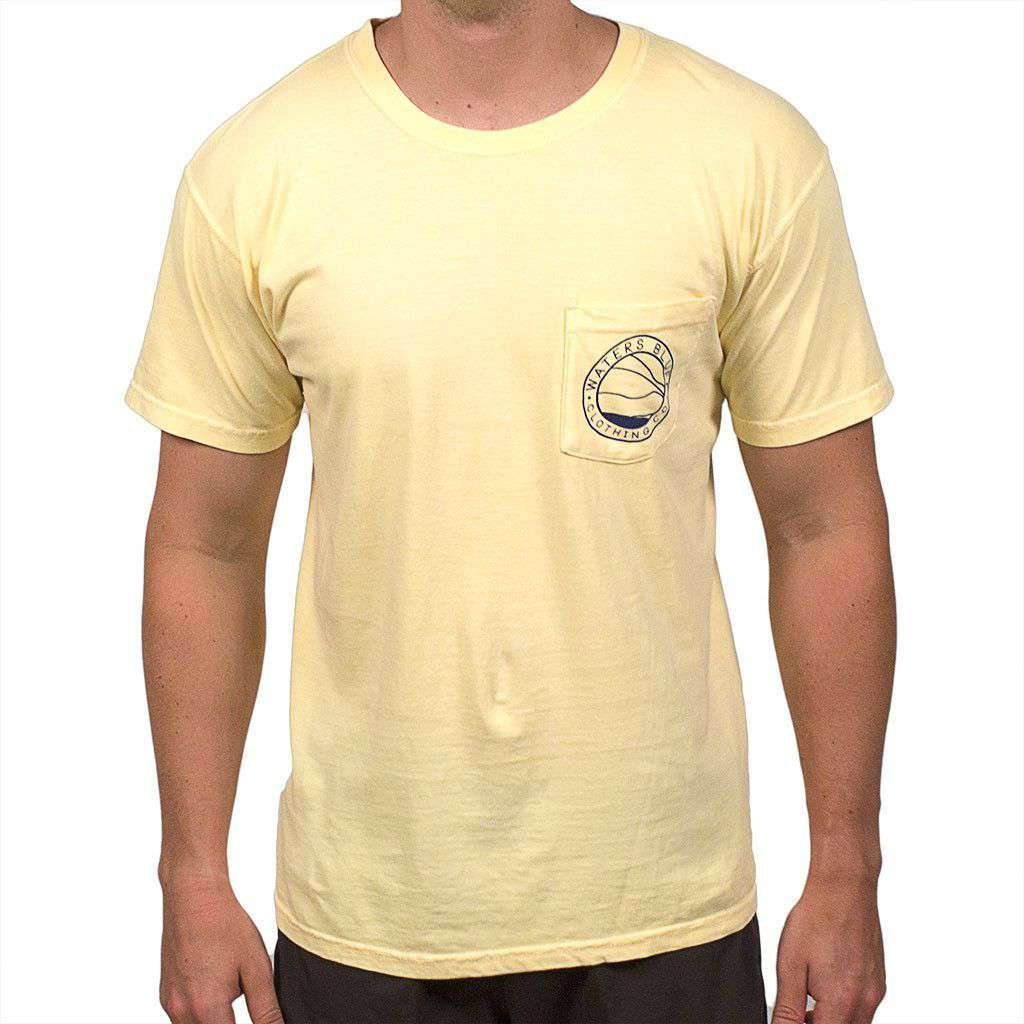 Paddler Tee Shirt in Butter Yellow by Waters Bluff - Country Club Prep