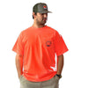 Paddler Tee Shirt in Neon Red Orange by Waters Bluff - Country Club Prep