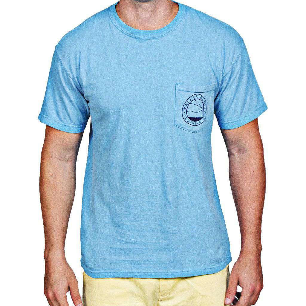 Paddler Tee Shirt in Sapphire by Waters Bluff - Country Club Prep