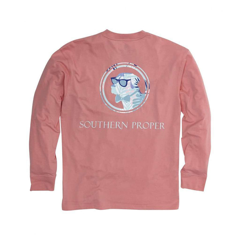 Southern Proper Palm Lab Logo Long Sleeve Tee Shirt in Flamingo ...