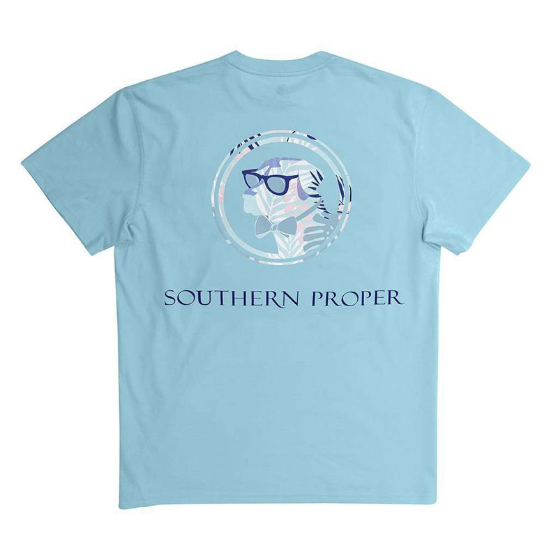 Palm Lab Logo Tee in Pool by Southern Proper - Country Club Prep