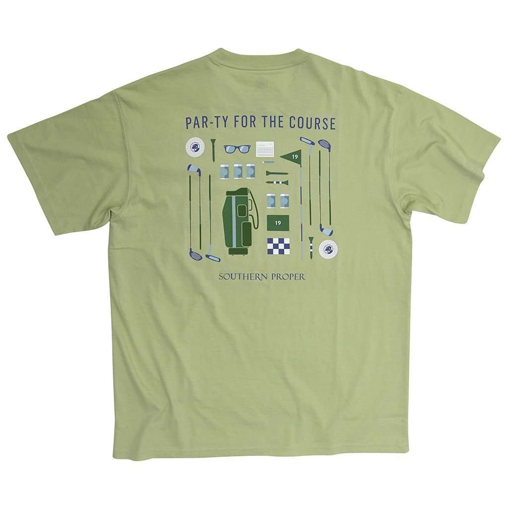 Par-ty For The Course Tee in Moss by Southern Proper - Country Club Prep