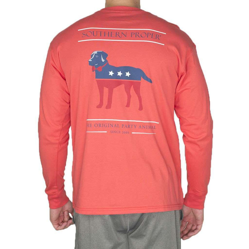 Party Animal Long Sleeve Tee Shirt in Poinsettia by Southern Proper - Country Club Prep