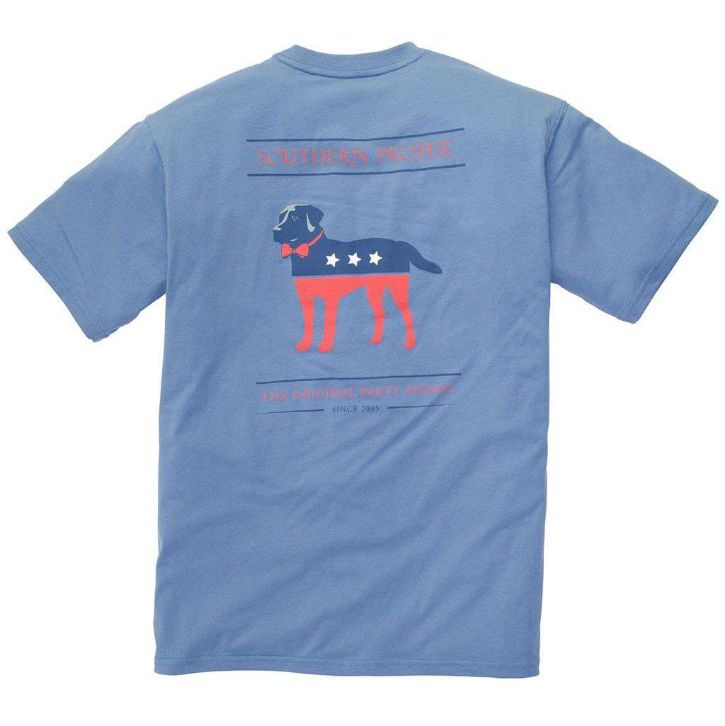 Party Animal Tee in Allure Blue by Southern Proper - Country Club Prep