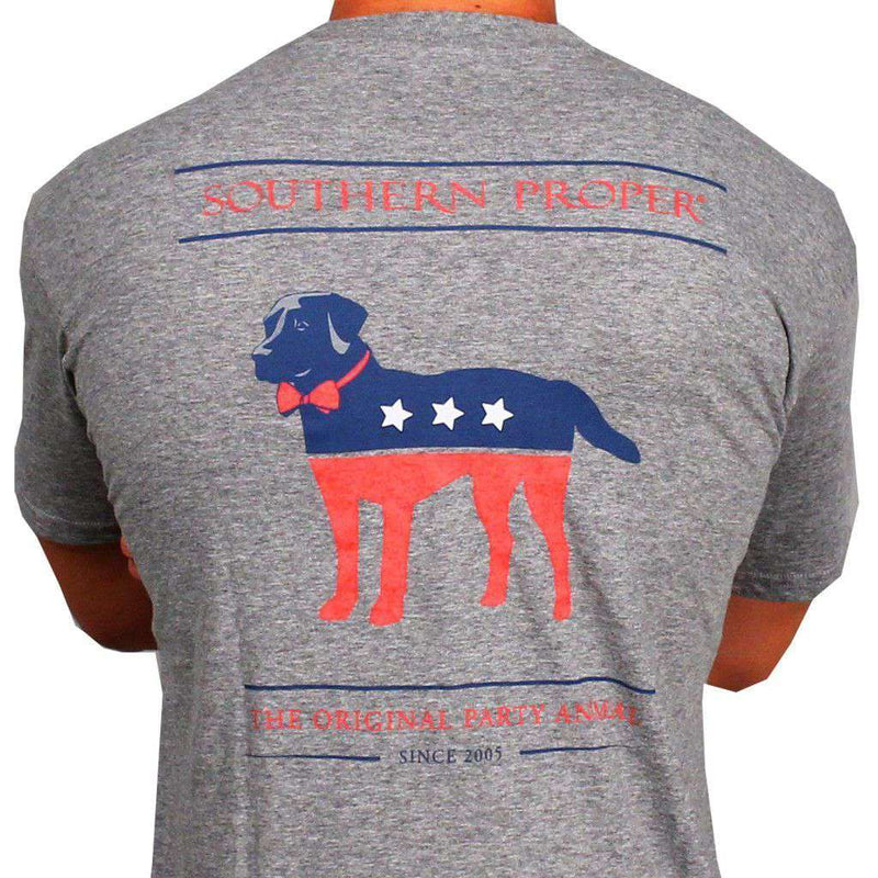 Party Animal Tee in Grey by Southern Proper - Country Club Prep