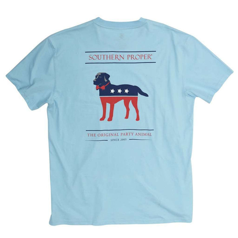 Party Animal Tee in Pool Blue by Southern Proper - Country Club Prep