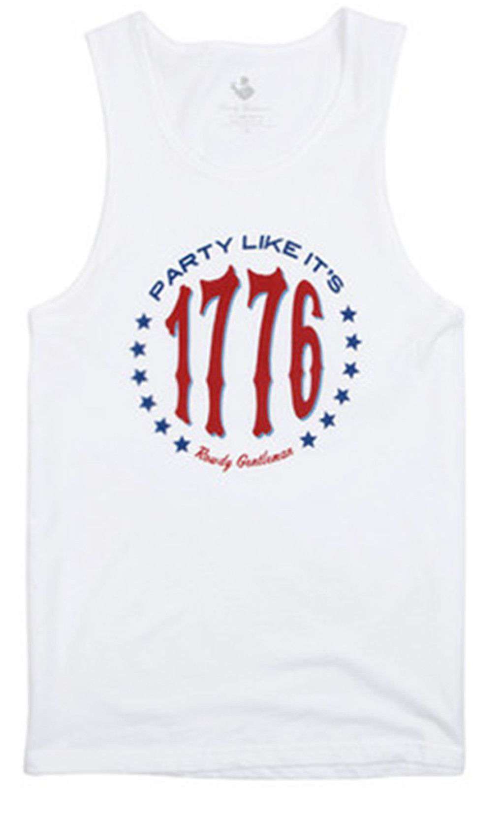 Party Like It's 1776 Tank Top in White by Rowdy Gentleman - Country Club Prep