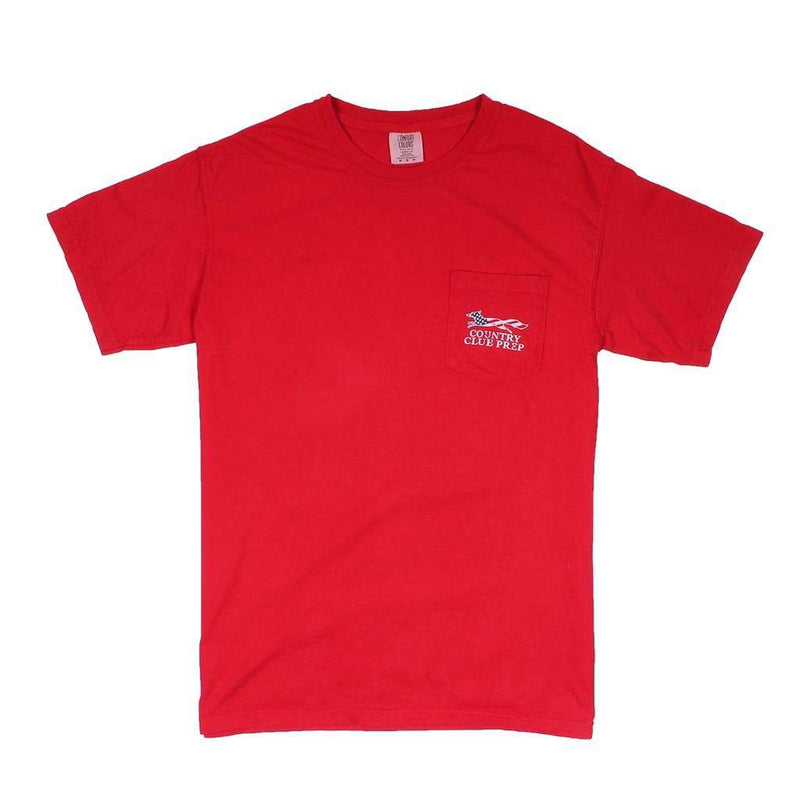 Country Club Prep Patriotic Longshanks Tee Shirt in Red