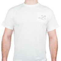 Patriotic Mallard Logo Tee in White by The Mallard - Country Club Prep