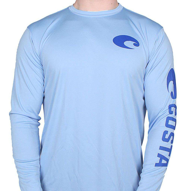 Performance Core Long Sleeve T-Shirt in Carolina Blue by Costa Del Mar - Country Club Prep