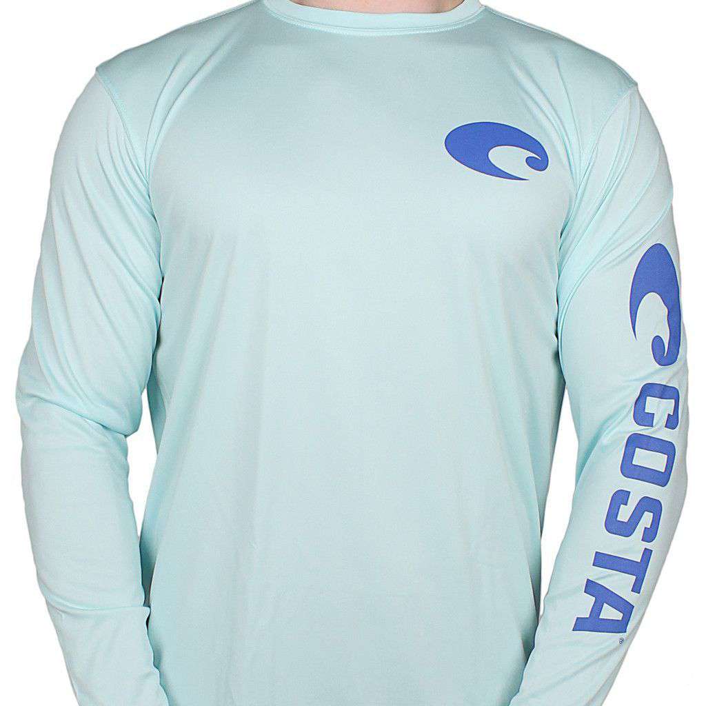 Performance Core Long Sleeve T-Shirt in Mint by Costa Del Mar - Country Club Prep