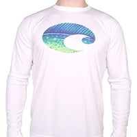 Performance Dorado Long Sleeve T-Shirt in White by Costa Del Mar - Country Club Prep