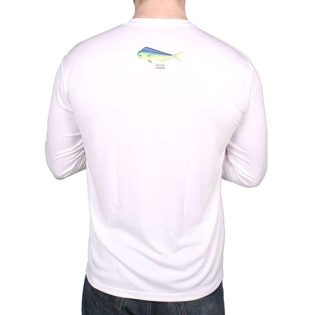Performance Dorado Long Sleeve T-Shirt in White by Costa Del Mar - Country Club Prep
