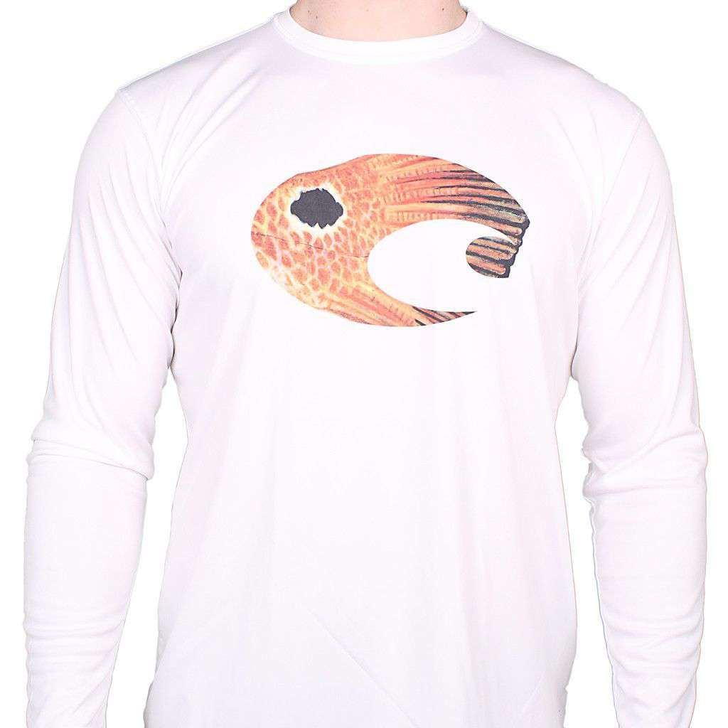 Costa Del Mar Performance Redfish Long Sleeve T-Shirt in White – Country  Club Prep