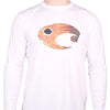 Performance Redfish Long Sleeve T-Shirt in White by Costa Del Mar - Country Club Prep