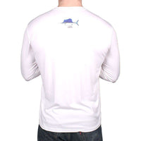 Performance Sailfish Long Sleeve T-Shirt in White by Costa Del Mar - Country Club Prep