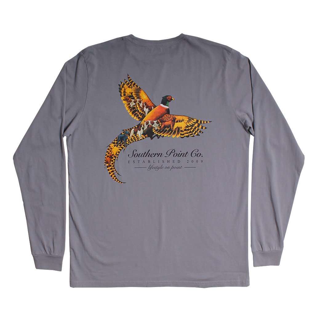 Pheasant Long Sleeve Tee in Regatta Red by Over Under Clothing