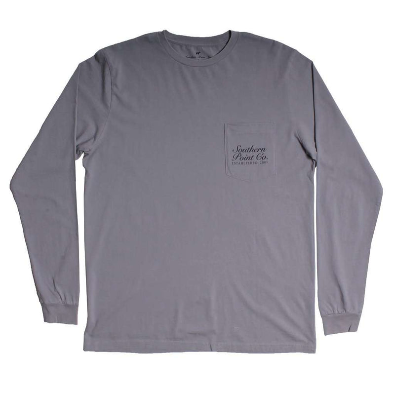 Pheasant Long Sleeve Tee in Grey by Southern Point - Country Club Prep