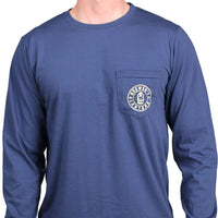 Pheasant's Fury Long Sleeve Tee in Ole Blue by Brewer's Lantern - Country Club Prep