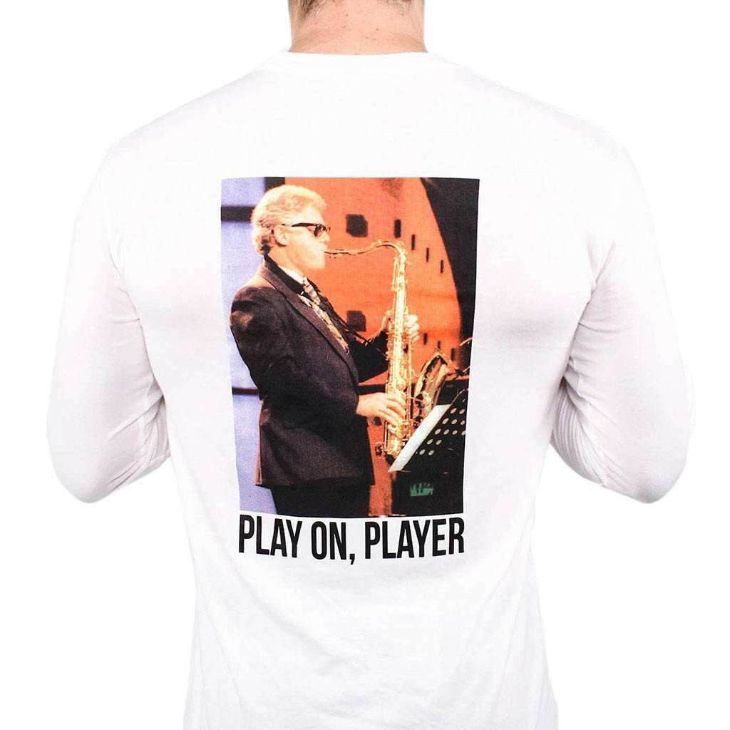 Play on, Player Long Sleeve Pocket Tee in White by Rowdy Gentleman - Country Club Prep