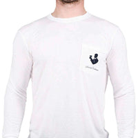 Play on, Player Long Sleeve Pocket Tee in White by Rowdy Gentleman - Country Club Prep