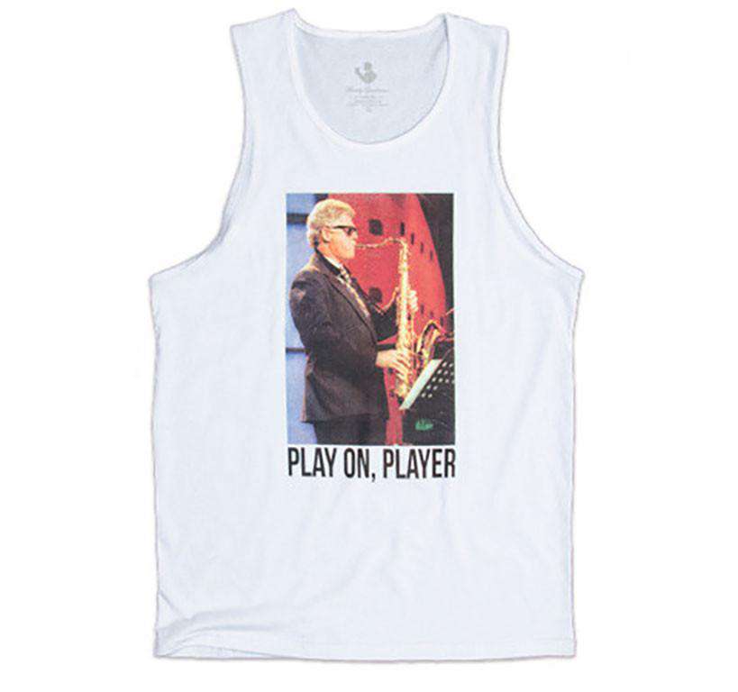Play On, Player Tank Top in White by Rowdy Gentleman - Country Club Prep