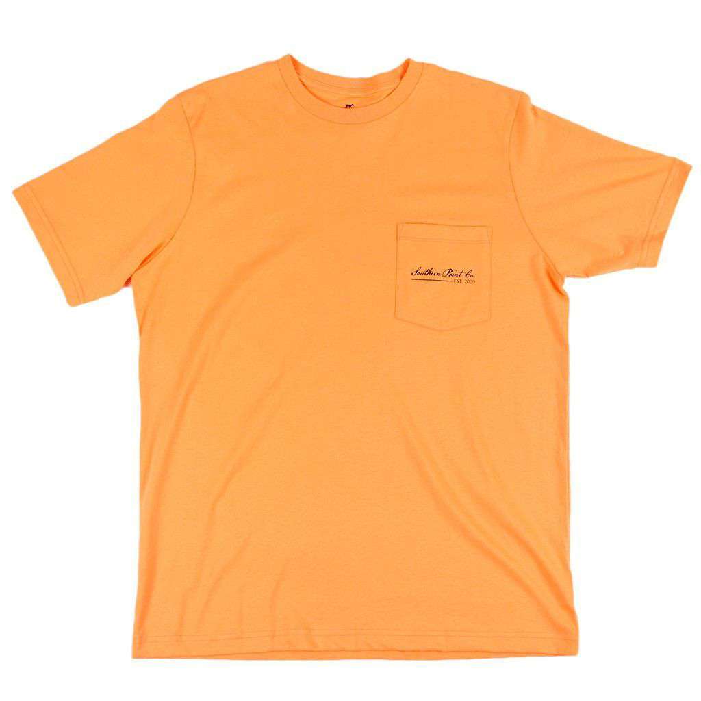 Pointer Dog Tee in Light Orange by Southern Point Co. - Country Club Prep