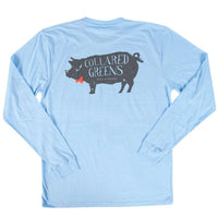 Porky Long Sleeve T-Shirt in Carolina by Collared Greens - Country Club Prep