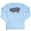 Porky Long Sleeve T-Shirt in Carolina by Collared Greens - Country Club Prep