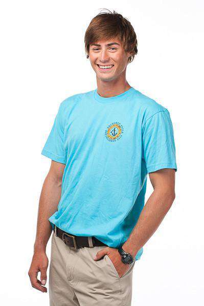 Porthole Tee Shirt in Aqua by Anchored Style - Country Club Prep