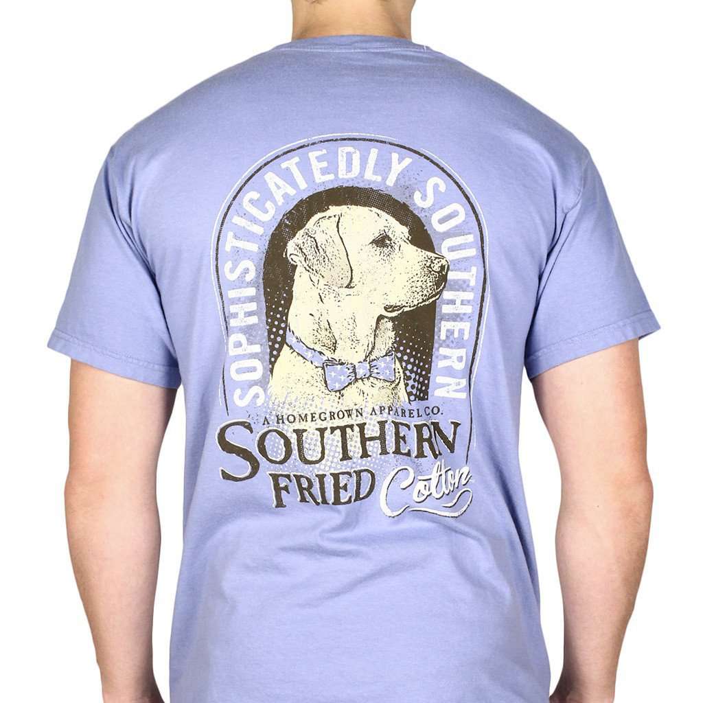Preppy Boy Short Sleeve Tee Shirt in Washed Denim by Southern Fried Cotton - Country Club Prep