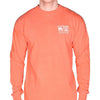 Preppy Shrimp Long Sleeve Pocket Tee in Salmon by Southern Fried Cotton - Country Club Prep