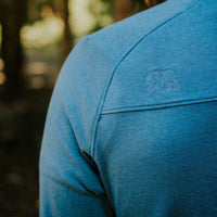Puremeso Pocket Crew Long Sleeve Tee in Light Blue by The Normal Brand - Country Club Prep