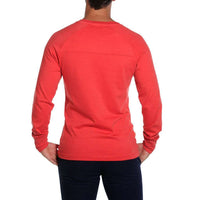 Puremeso Pocket Crew Long Sleeve Tee in Red by The Normal Brand - Country Club Prep