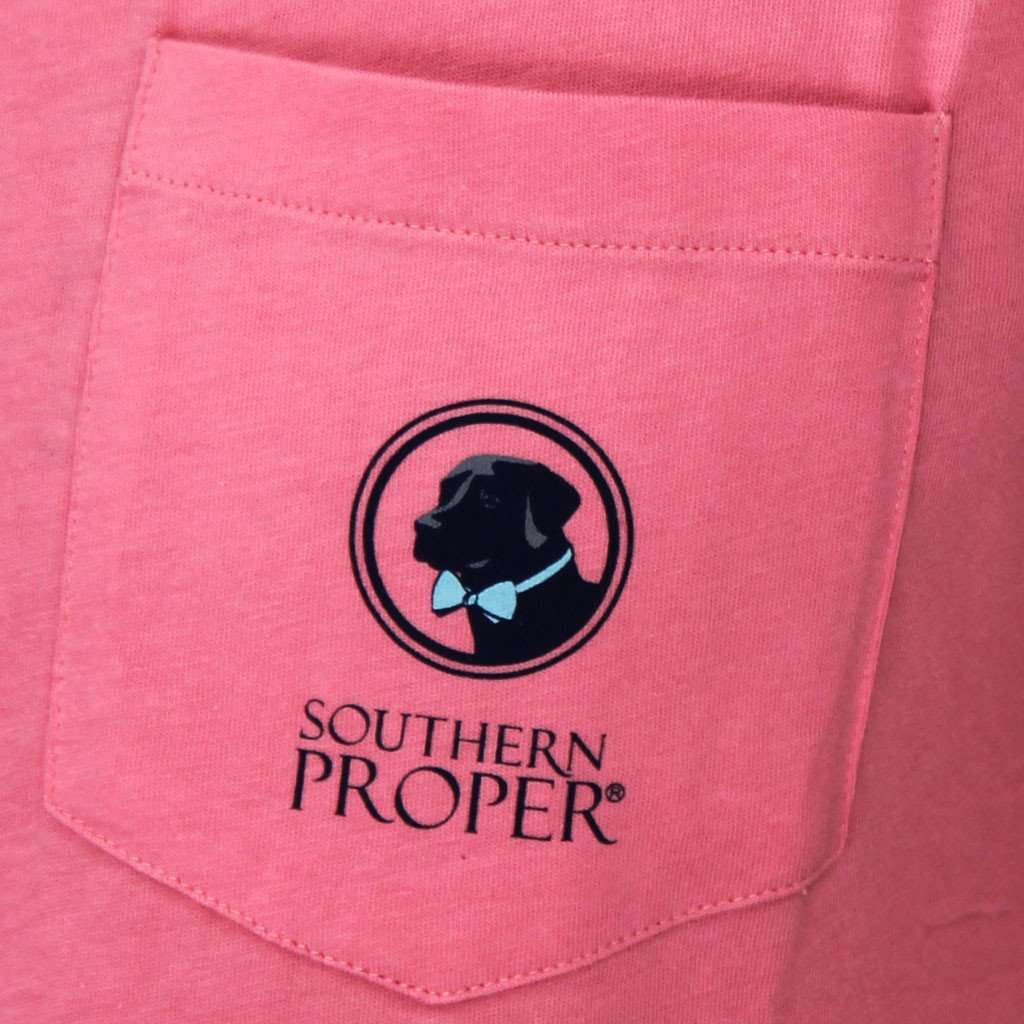 Raised Right Tee in Salmon by Southern Proper - Country Club Prep