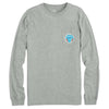Rajin Cajun Long Sleeve Tee Shirt in Heathered Grey by Southern Tide - Country Club Prep