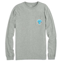 Rajin Cajun Long Sleeve Tee Shirt in Heathered Grey by Southern Tide - Country Club Prep